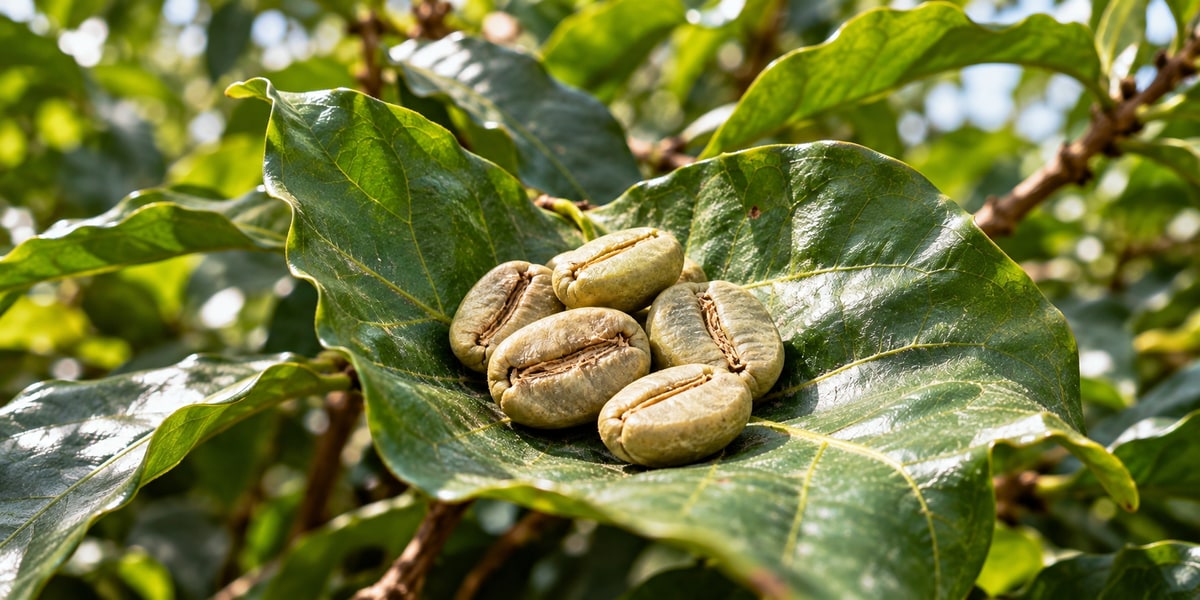 CAFFSHOCK綠咖啡混合物意象，非原料實物照